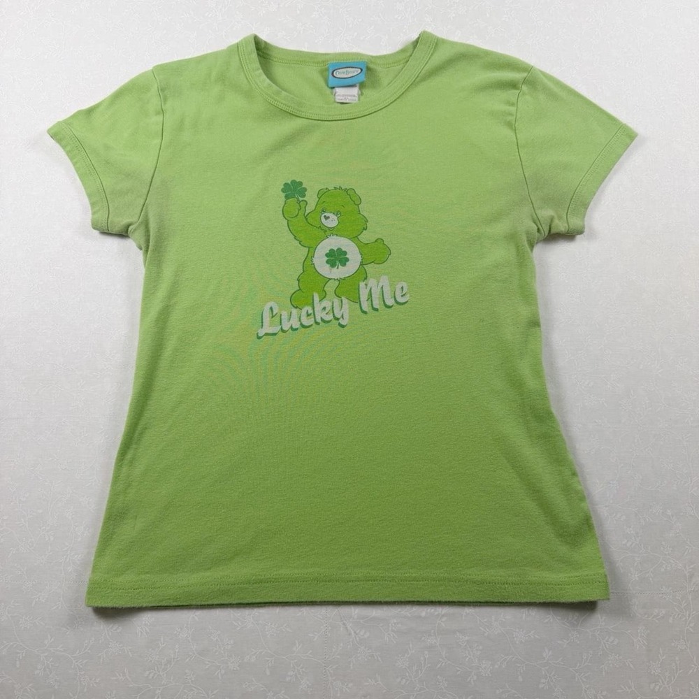 2005 Y2K Care Bears Lucky Me Baby Tee – Size XL 🍀